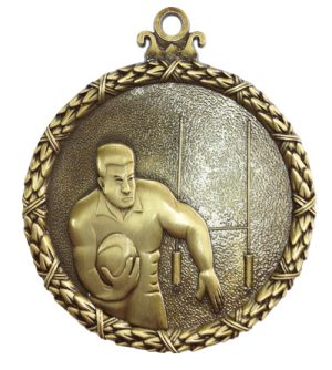 rugby antique medal