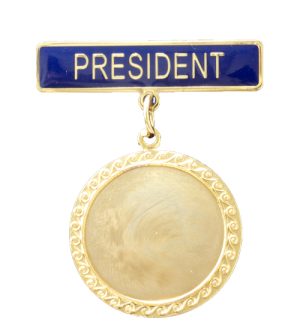 Blue President Badge & Centre Holder
