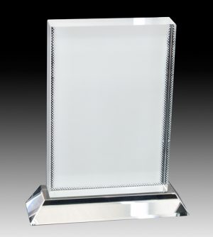 Oblong Crystal Award - Vertical