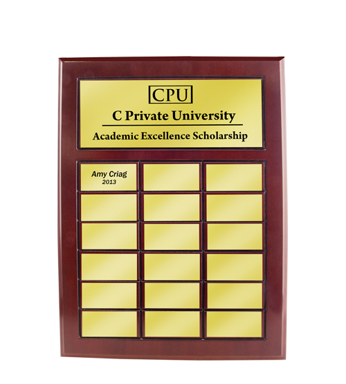 Perpetual Plaque with Black Aluminium - 18 Places