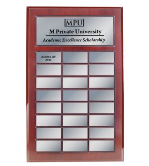 Perpetual Plaque with Silver Aluminium - 24 Places