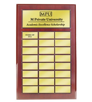 Perpetual Plaque with Black Aluminium - 24 Places