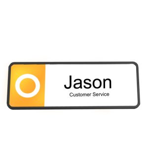 Plastic Name Badge - Black