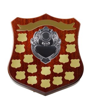 Dark Walnut Shield F14 + 16 Side Shields - Gold