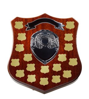 Dark Walnut Shield F14 + 18 Side Shields - Gold