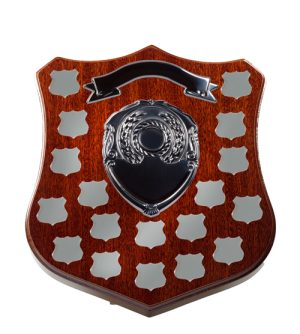 Dark Walnut Shield F14 + 18 Side Shields - Silver