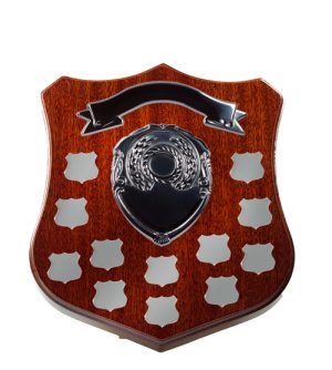 Dark Walnut Shield F10 + 12 Side Shields - Silver