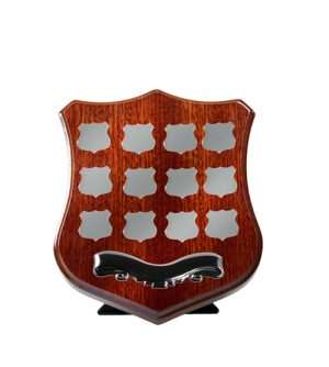 Dark Walnut Shield F8 + 12 Side Shields - Silver