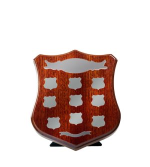 Dark Walnut Shield F6 + 9 Side Shields - Silver