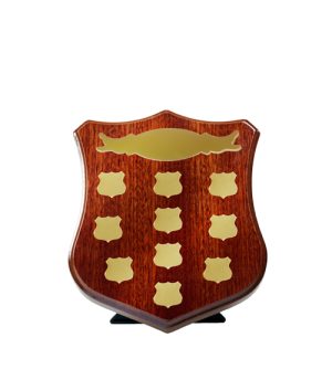 Dark Walnut Shield F6 +10 Side Shields - Gold