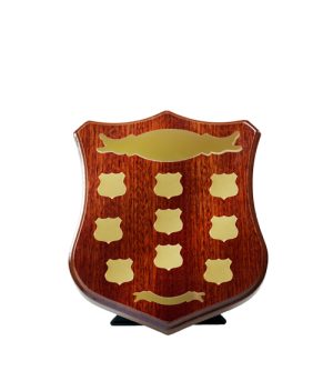 Dark Walnut Shield F6 + 9 Side Shields - Gold