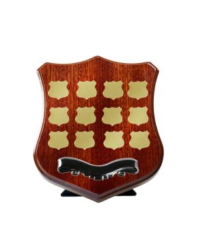 Dark Walnut Shield F8 + 12 Side Shields - Gold