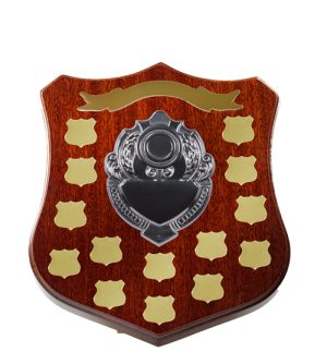 Dark Walnut Shield F10 + 14 Side Shields - Gold