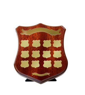 Dark Walnut Shield F8 +12 Side Shields - Gold