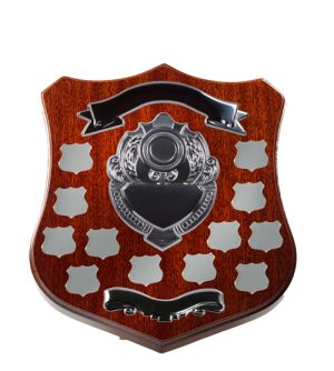 Dark Walnut Shield F10 + 12 Side Shields - Silver