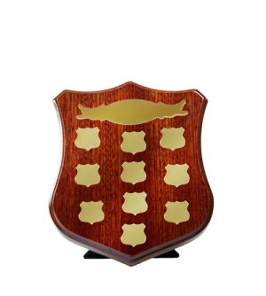 Dark Walnut Shield F7 +10 Side Shields - Gold