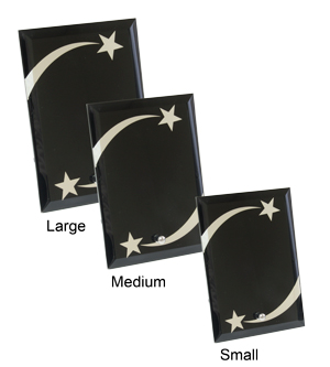 Glass Silver Star Plaque - Image 3