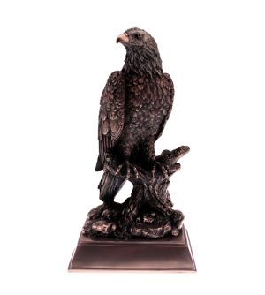 Perched Bronze Eagle