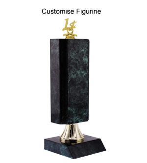 Wood Tower Riser - Green Marble