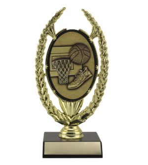 Basketball Gold Oval Wreath