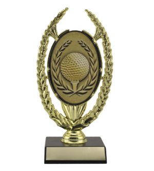 Golfball Gold Oval Wreath